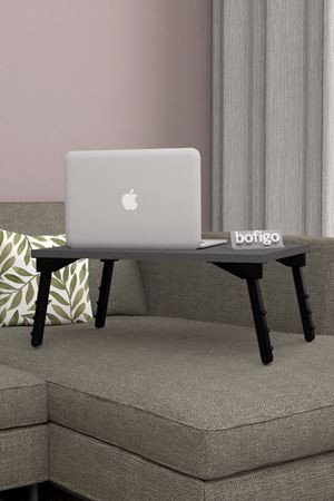 Bofigo Laptop Sehpası Kahvaltı Masası Çalışma Sehpası Antrasit