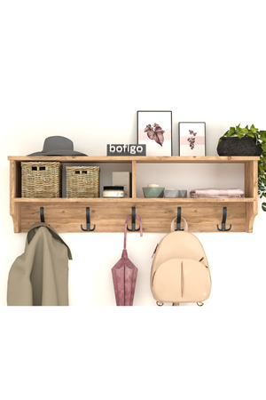 21-11-02 Wall Mounted Clothes Hanger 120 cm PINE