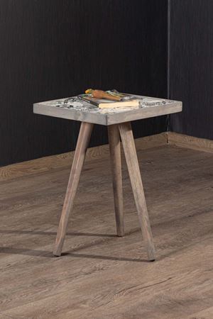 32x32 Cm Tile Patterned Coffee Table GREY