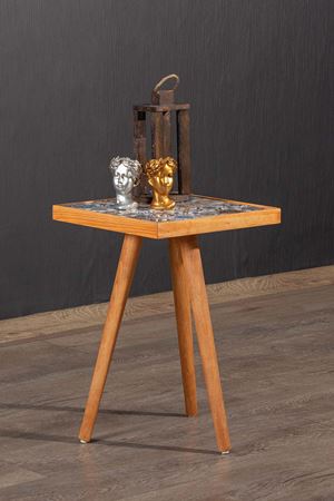 32x32 Cm Tile Patterned Coffee Table BEECH