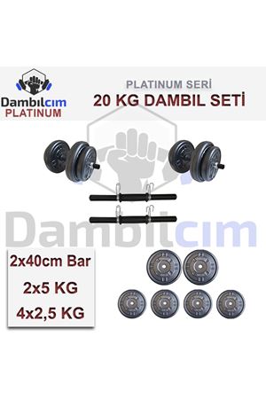 Dambılcım Platinum 20 KG Dambıl Seti Ağırlık Seti Vücut Geliştirme Aleti