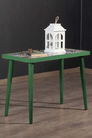 62x32 Cm Tile Patterned Coffee Table GREEN