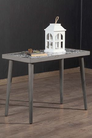 62x32 Cm Tile Patterned Coffee Table GRAY