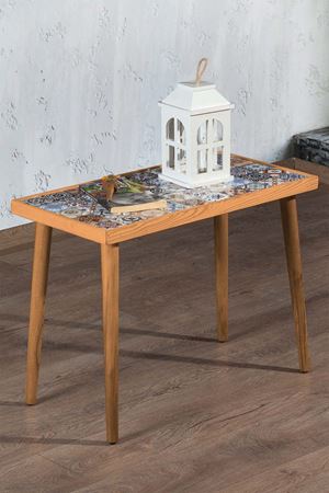 62x32 Cm Tile Patterned Coffee Table BEECH