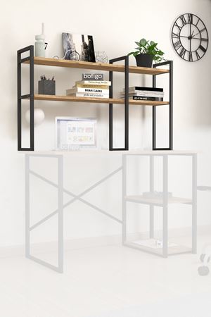 13-02-02 Metal Bookshelf Desktop Shelf PINE
