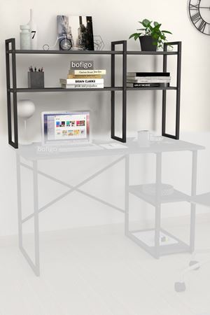 13-02-08 Metal Bookshelf Desktop Shelf ANTHRACITE