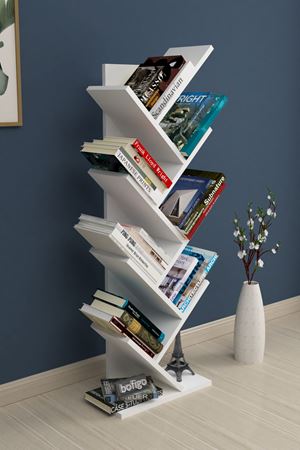15-11-01 Tree Bookshelf WHITE