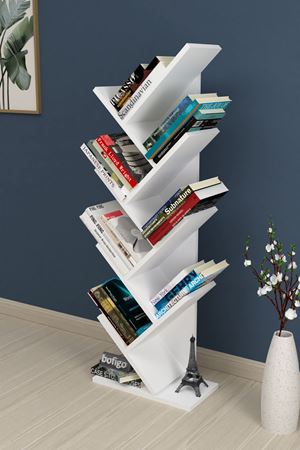 15-11-01 Tree Bookshelf WHITE