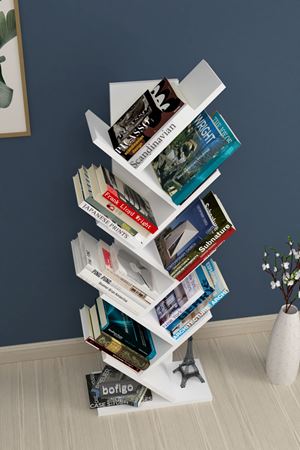 15-11-01 Tree Bookshelf WHITE