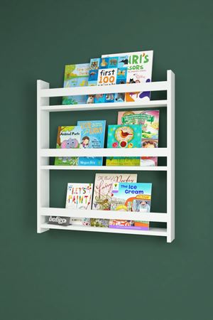  Bofigo 3 Raflı 79 x 74 Cm Montessori Kitaplık Eğitici Çocuk Kitaplığı Beyaz