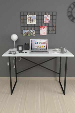 20-05-01 60x120 Cm Metal Study Desk WHITE