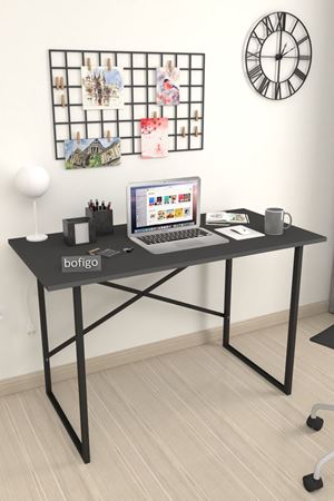 Bofigo 60x120 cm Çalışma Masası Bilgisayar Masası Ofis Ders Yemek Masası Orwell Antrasit