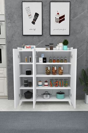 12-30-01 Kumsal Cabinet With 3 Doors WHITE