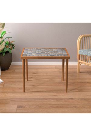 62x62 Cm Tile Patterned Coffee Table BEECH