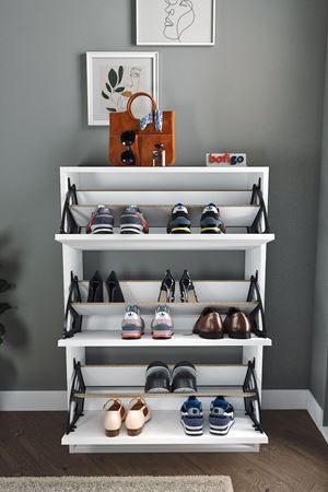 18-03-01 Decorative Shoerack White