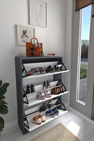 18-03-81 Decorative Shoerack ANTHRACITE/WHITE