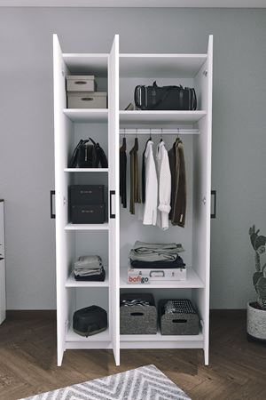 26-02-01 Wardrobe With 3 Doors WHITE