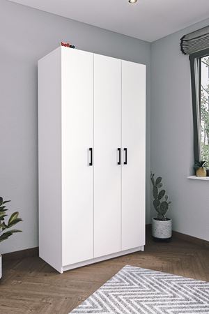 26-02-01 Wardrobe With 3 Doors WHITE
