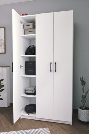 26-02-01 Wardrobe With 3 Doors WHITE