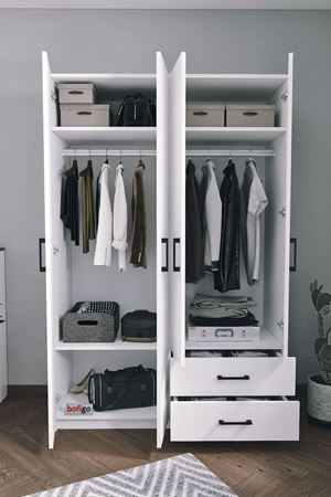 26-01-01 Wardrobe With 4 Doors WHITE