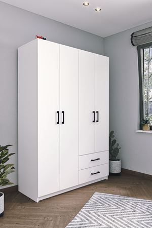 26-01-01 Wardrobe With 4 Doors WHITE