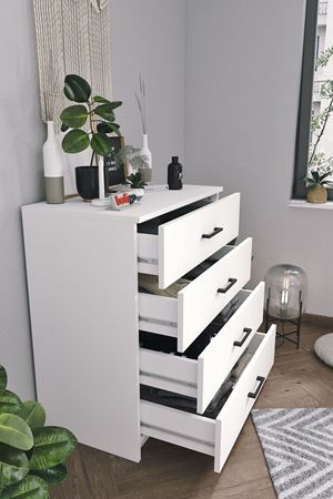 27-01-01 Dresser With 4 Drawers WHITE