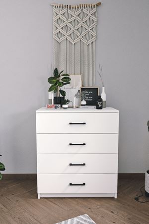 27-01-01 Dresser With 4 Drawers WHITE