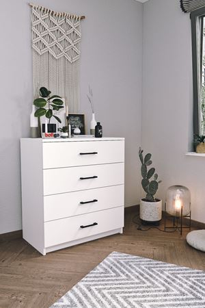 27-01-01 Dresser With 4 Drawers WHITE