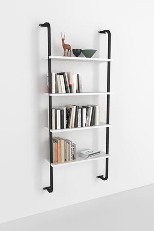 Bofigo 4 Raflı Duvara Monte Kitaplık Dekoratif Kitaplık Beyaz