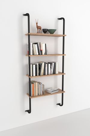 Bofigo 4 Raflı Duvara Monte Kitaplık Dekoratif Kitaplık Çam