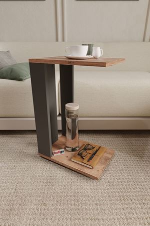 22-60-28 Wheeled Coffee Table PINE/ANTHRACITE