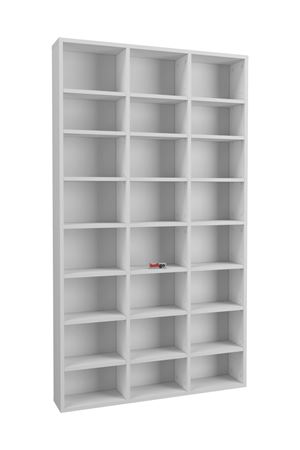 Bofigo Çok Raflı Kitaplık Kütüphane Hareketli Raflı Dekoratif Kitaplık Geniş Kitaplık Beyaz