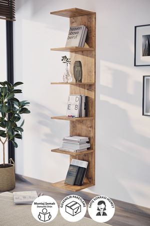 15-07-02 Wall Mounted Bookcase PINE