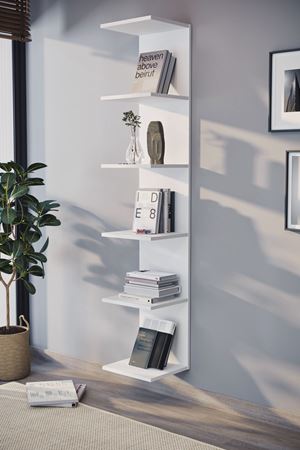 15-07-01 Wall Mounted Bookcase WHITE
