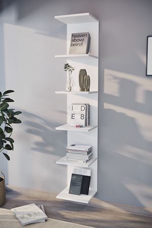 15-07-01 Wall Mounted Bookcase WHITE