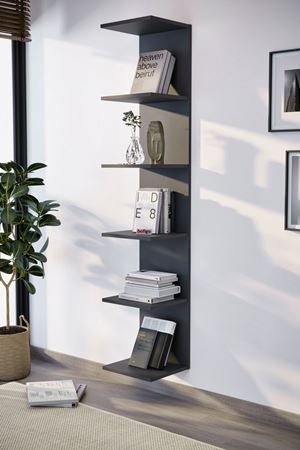 15-07-08 Wall Mounted Bookcase ANTHRACITE