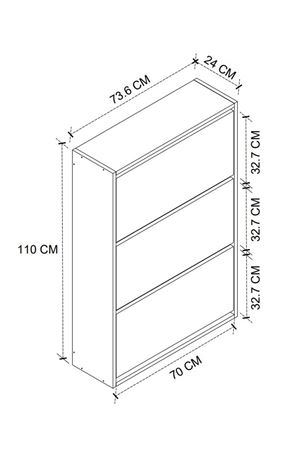 18-03-14 Decorative Shoerack SAPPHIRE OAK
