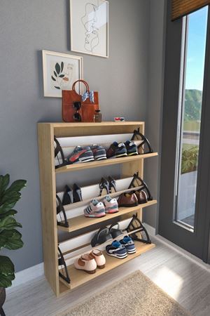 18-03-14 Decorative Shoerack SAPPHIRE OAK