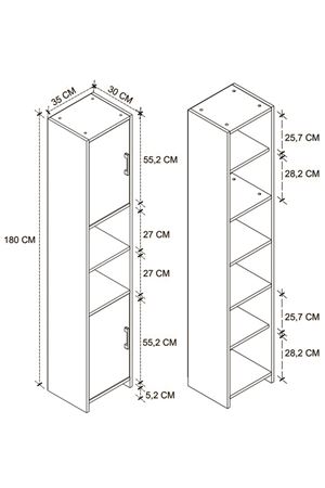 12-26-01 Alya Bathroom Cabinet WHITE