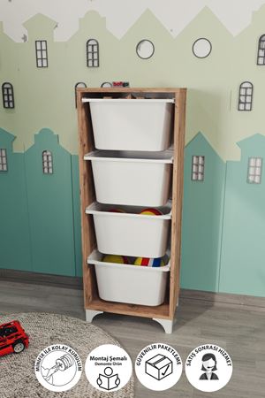 12-04-02 4 Baskets Multifunctional Dora Cabinet PINE
