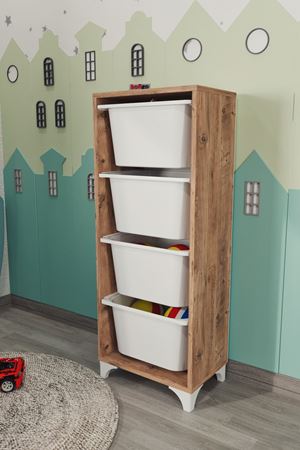 12-04-02 4 Baskets Multifunctional Dora Cabinet PINE