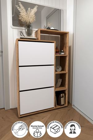 18-04-21 Lego Shoerack PINE/WHITE