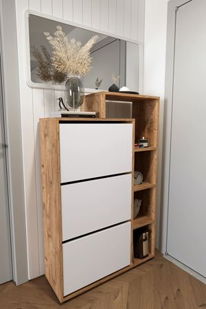 18-04-21 Lego Shoerack PINE/WHITE