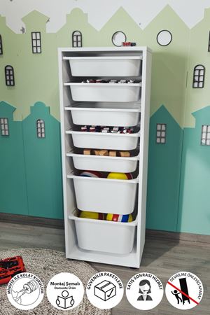 12-10-01 7 Baskets Multifunctional Pera Cabinet WHITE 