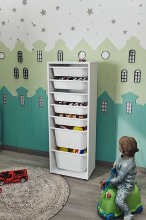 12-10-01 7 Baskets Multifunctional Pera Cabinet WHITE 