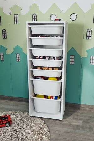 12-10-01 7 Baskets Multifunctional Pera Cabinet WHITE 