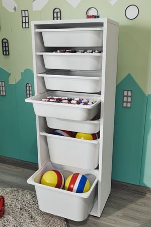 12-10-01 7 Baskets Multifunctional Pera Cabinet WHITE 