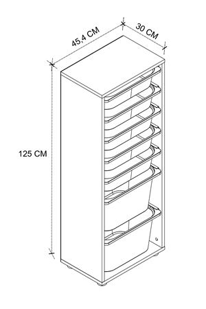 12-10-02 7 Baskets Multifunctional Pera Cabinet PINE 