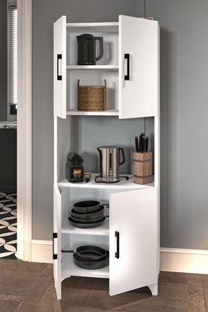 12-70-01 Ece Microwave Cabinet WHITE