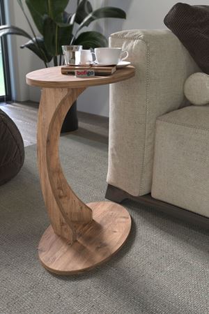 Bofigo Elips Sehpa C Sehpa Yan Sehpa Koltuk Sehpası Çam